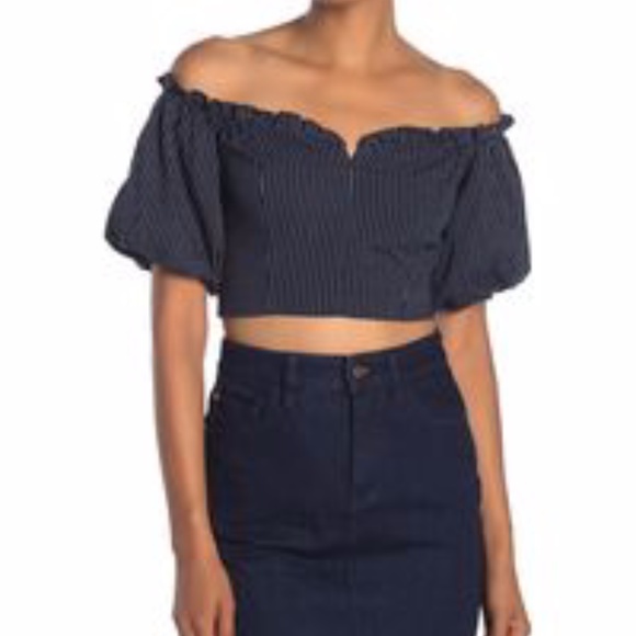 NWT Dress Forum Smocked Crop Top - Picture 1 of 9